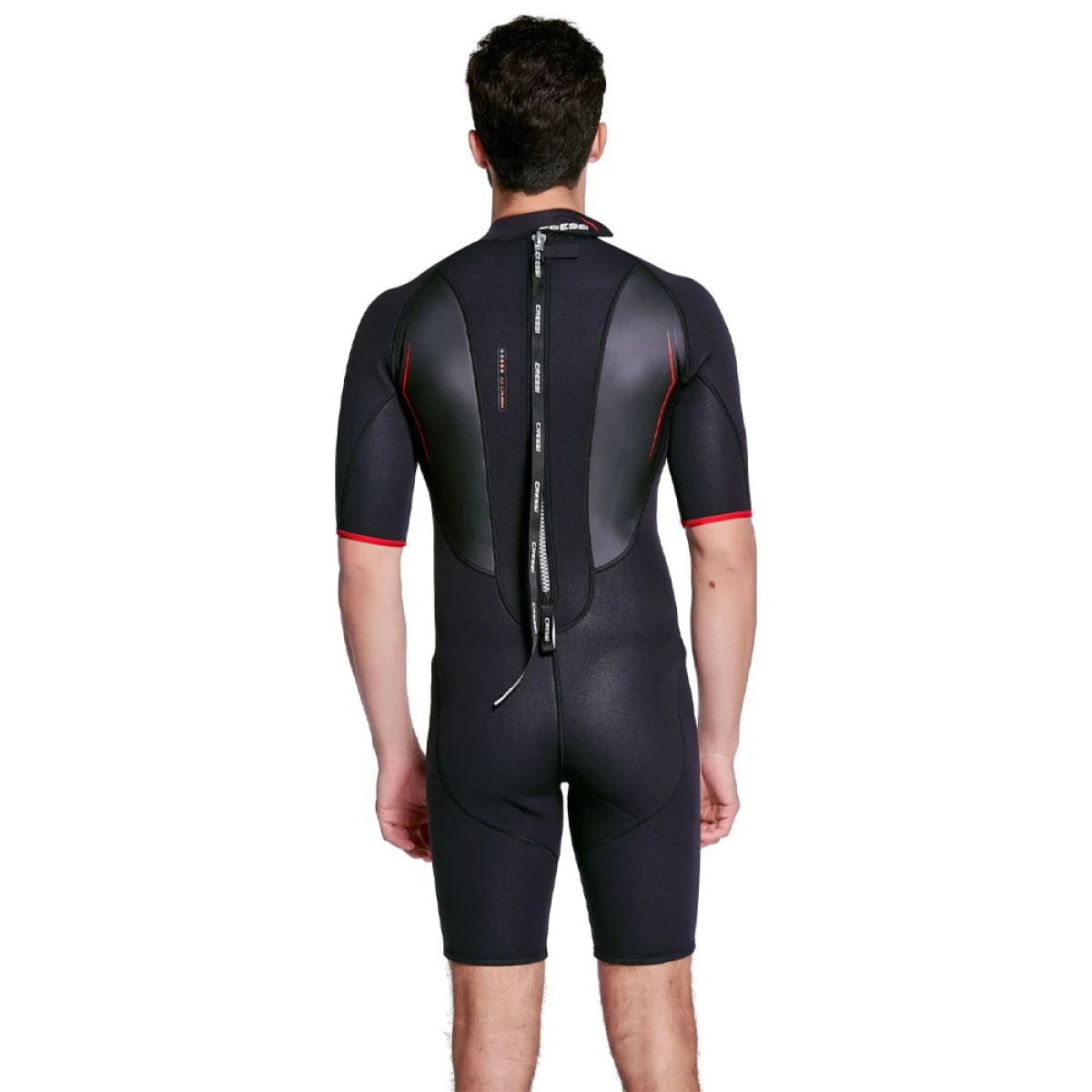 Cressi Altum Man Shorty Yüzme Elbisesi BLACK - RED 3MM - L