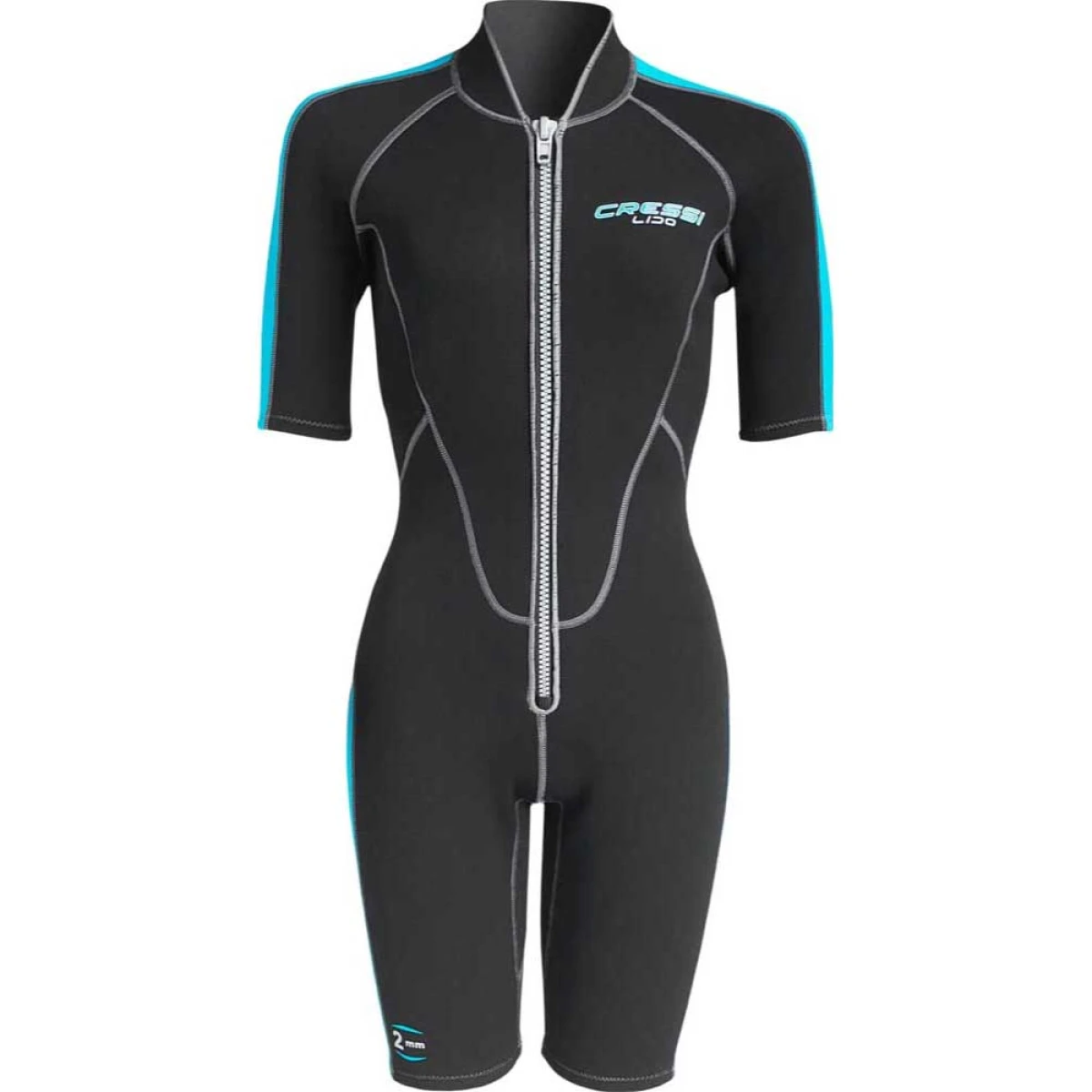 Cressi Lido Lady Shorty Dalış Elbisesi BLACK - AQUAMARINE 2MM - XL