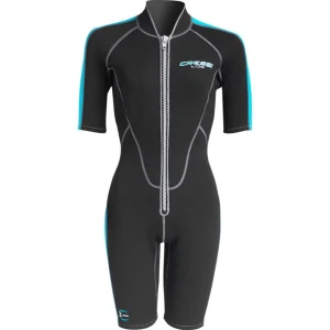 Cressi Lido Lady Shorty Dalış Elbisesi BLACK - AQUAMARINE 2MM - XL