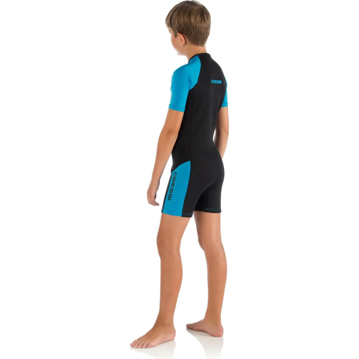 Cressi Little Shark Junior Shorty Dalış Elbisesi BLACK / BLUE 2MM - 3/4 YAŞ