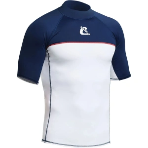 Cressi Shield Rash Guard Man T-Shirt WHITE - BLUE S - NO:2