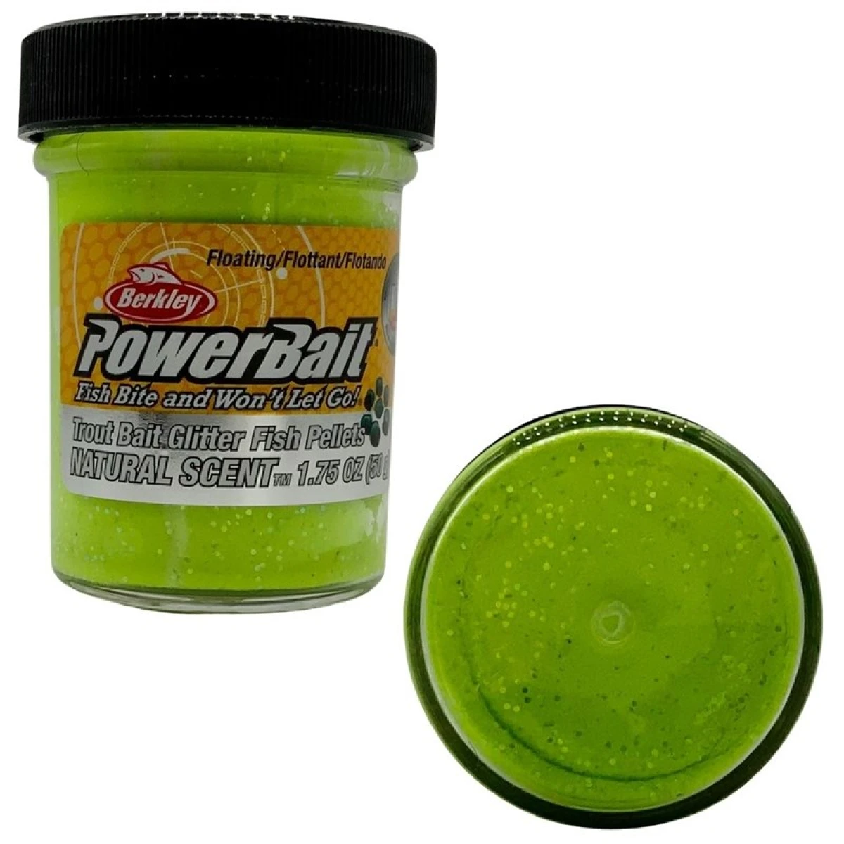 Berkley Powerbait Natural Glitter Trout Bait Fish Pellet Sahte Yem CHARTREUSE