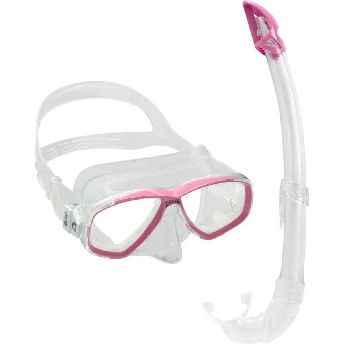 Cressi Perla Maske Mexico Şnorkel Seti CLEAR-PINK