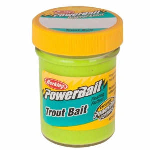 Berkley Powerbait Natural Glitter Trout Bait Garlic Sahte Yemi CHARTREUSE 50 GR