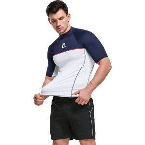 Cressi Shield Rash Guard Man T-Shirt WHITE - BLUE S - NO:2