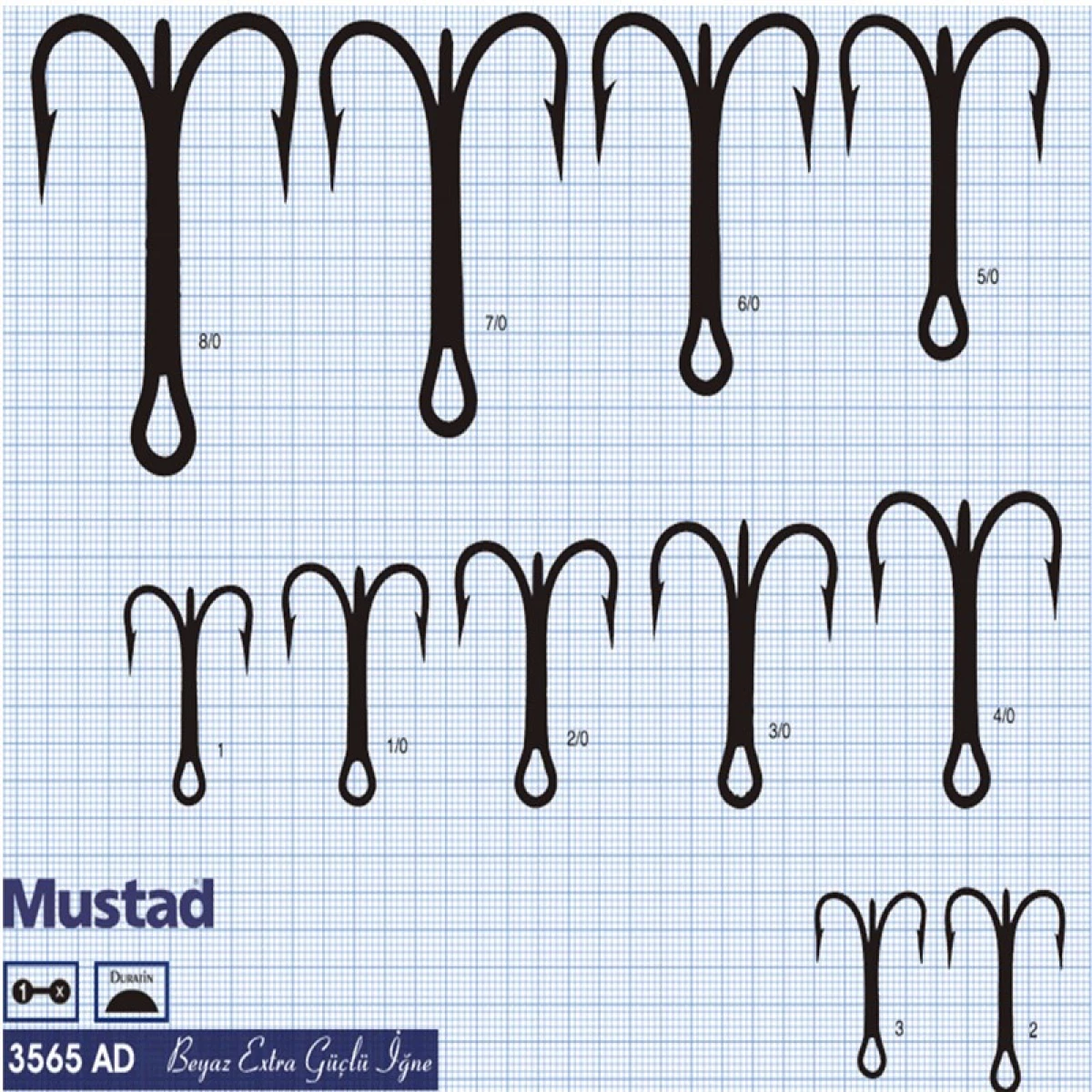 Mustad Olta İğnesi 3565AD 50li