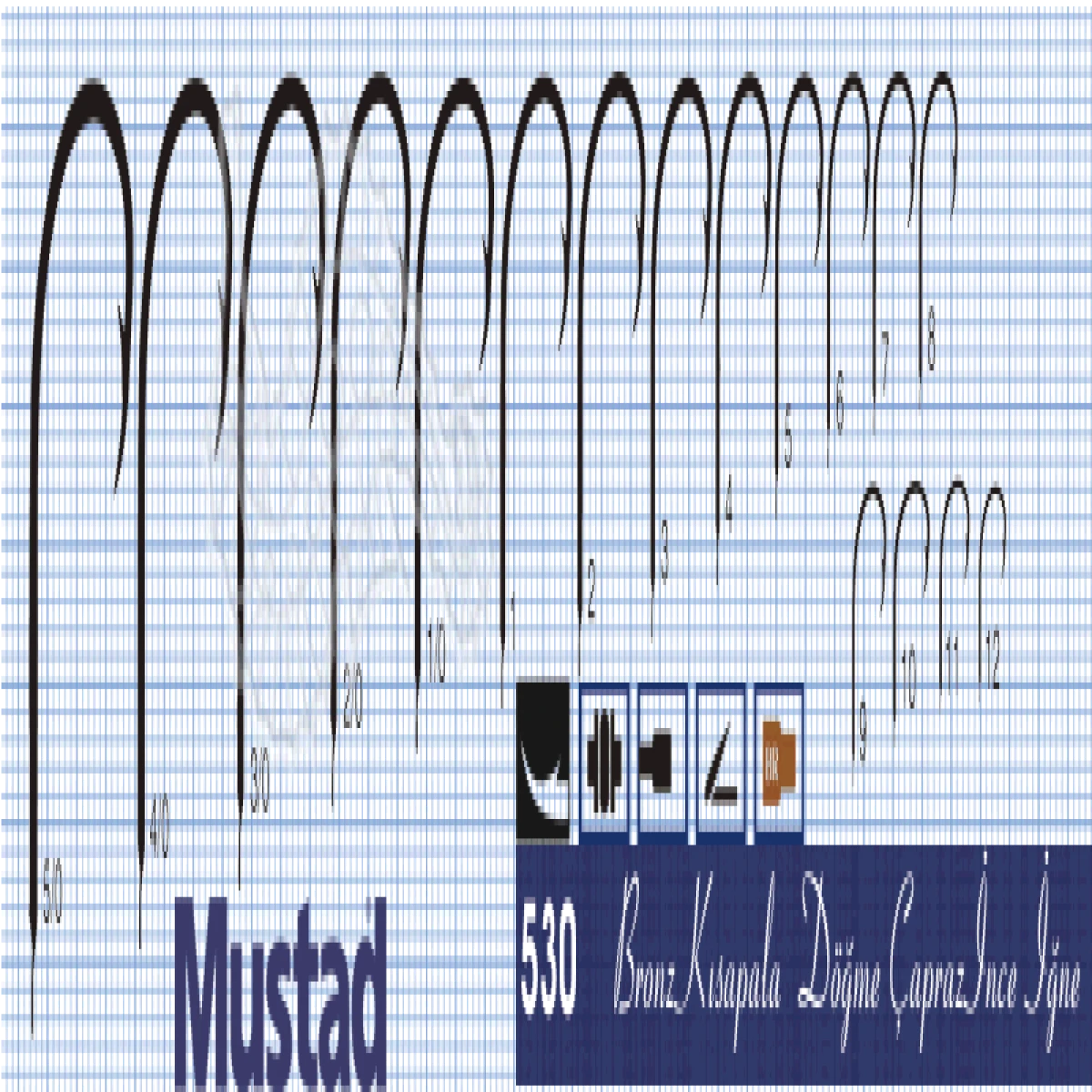 Mustad Olta İğnesi 530 25li Standart NO:2-0