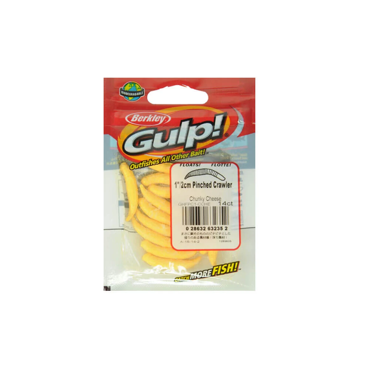 Berkley Gulp Floating Pinched Crawler Sahte Kurt CHUNKY CHEESE 2CM - 14LU