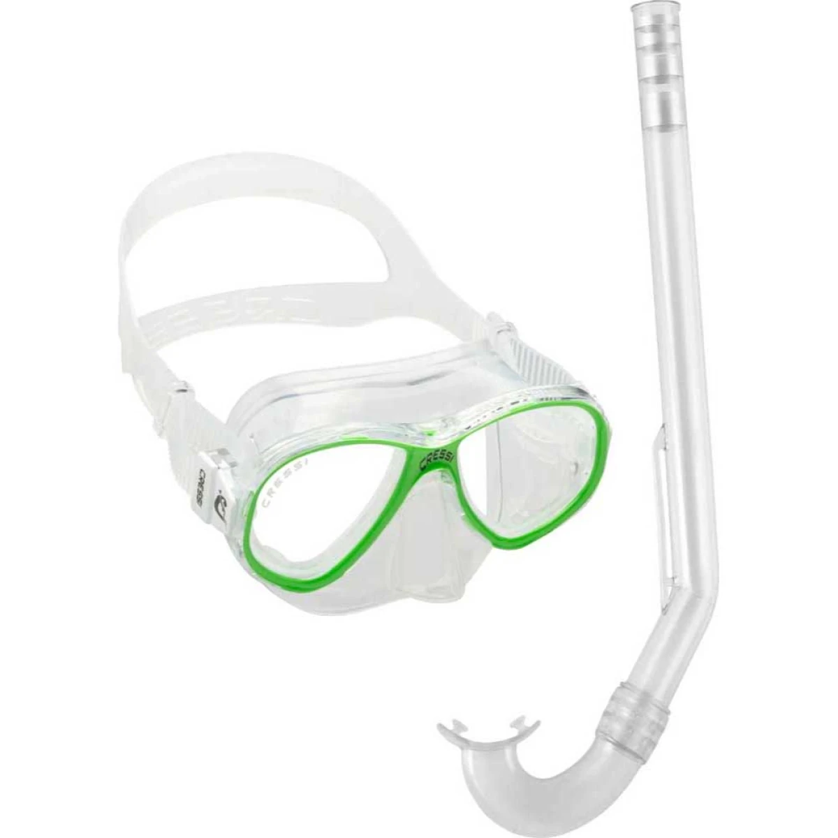 Cressi Junior Perla Maske - Mini Gringo Şnorkel Set CLEAR/LIME