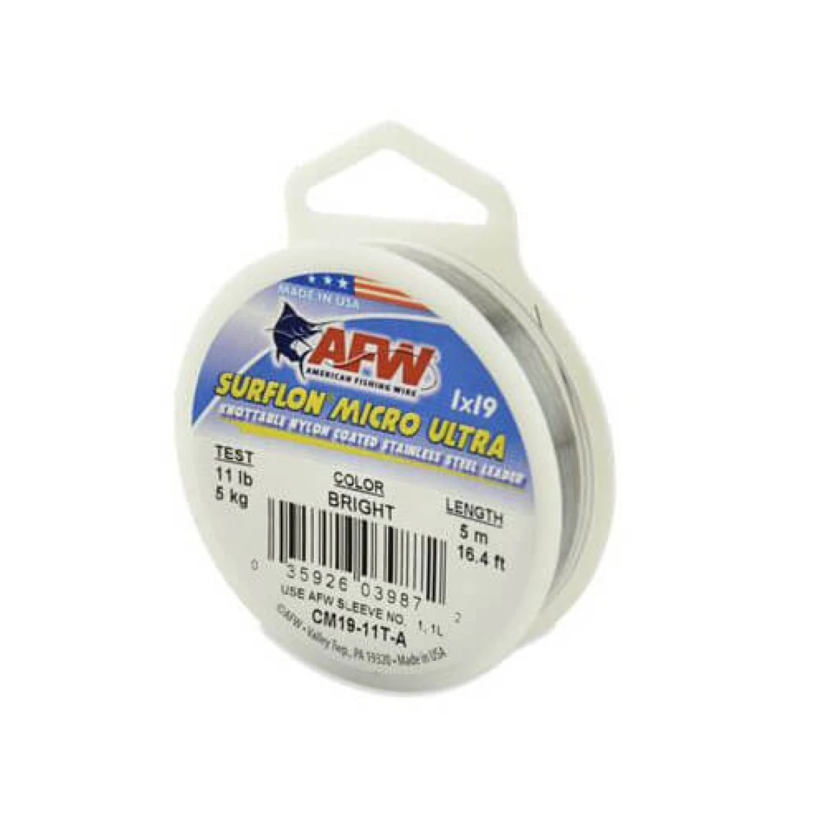 AMERİCAN FİSHİNG Surflon Micro Ultra Çelik Tel 5m BRIGHT 6.6LBS