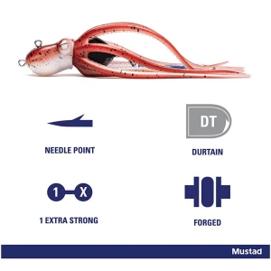 Mustad Inkvader Octopus Jig Sahte Yem RED - RED 230GR