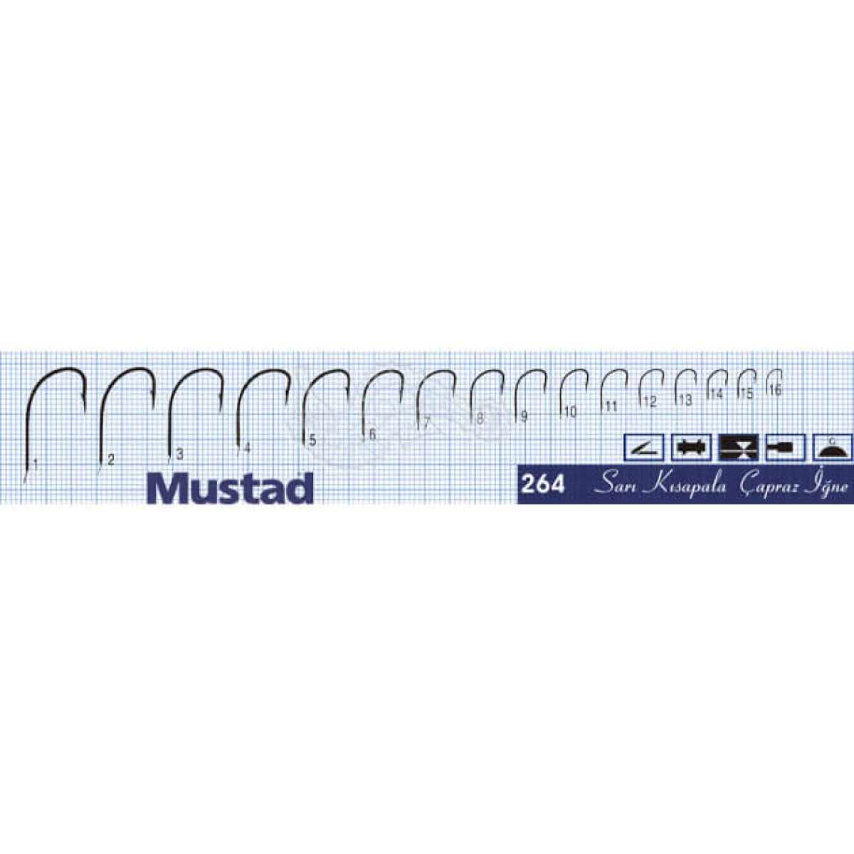 Mustad Olta İğnesi 264 50li Standart NO:3