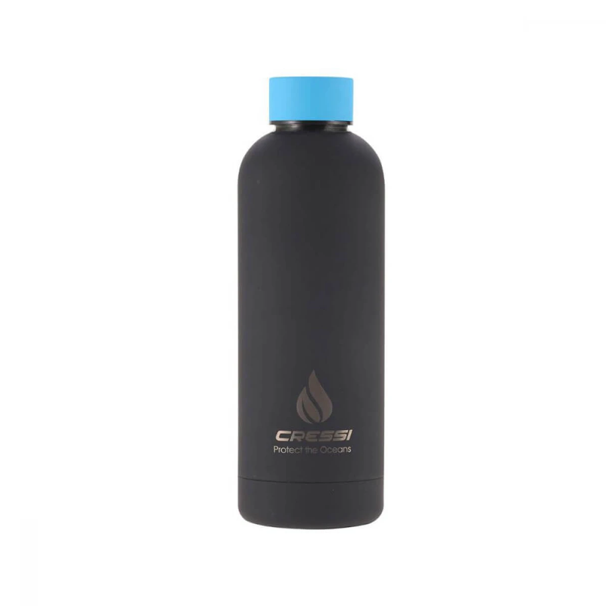 Cressi Kauçuk Kaplı Termal Suluk SİYAH - MAVİ 500 ML