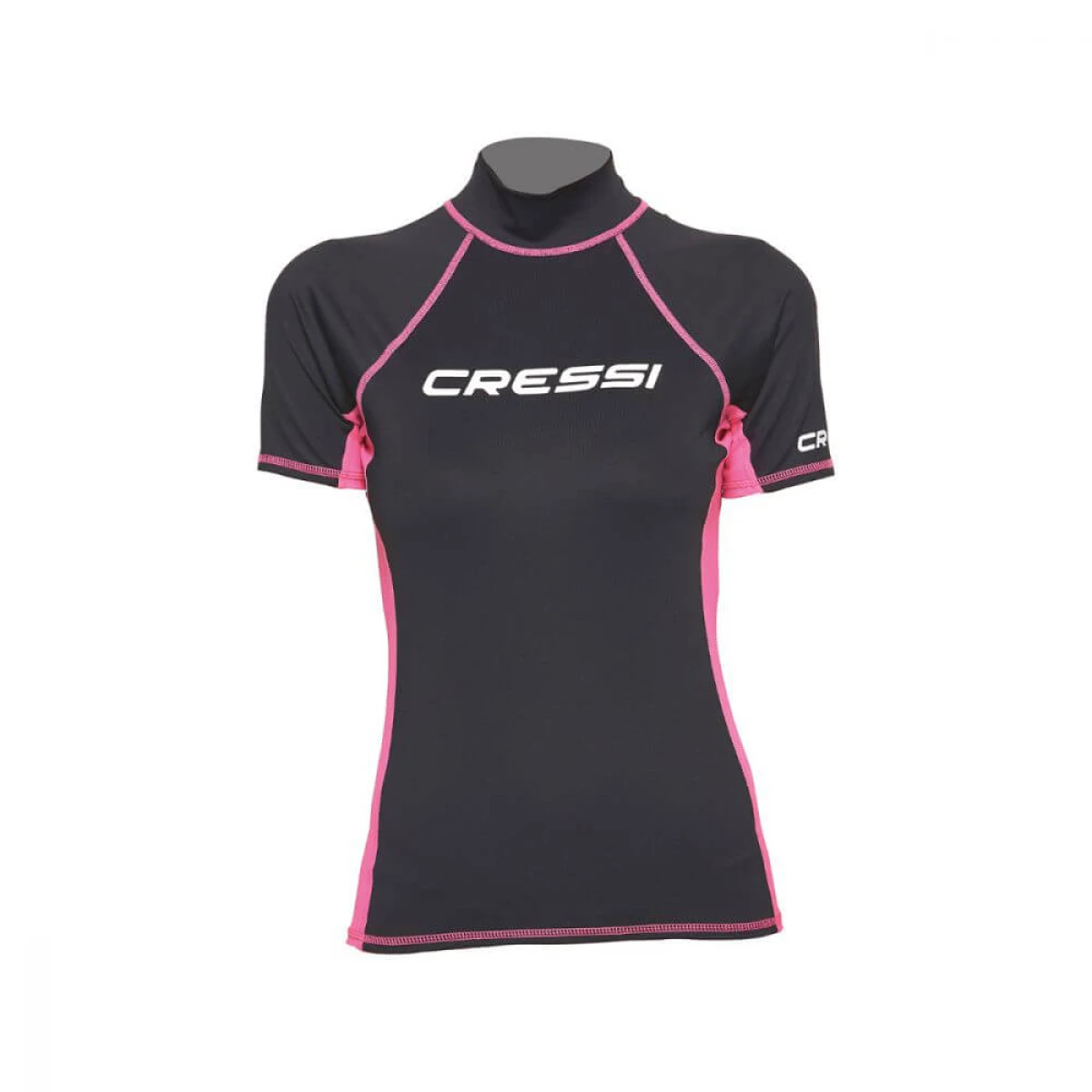 Cressi Rash Guard Lady T-Shirt BLACK - PINK L - NO:4