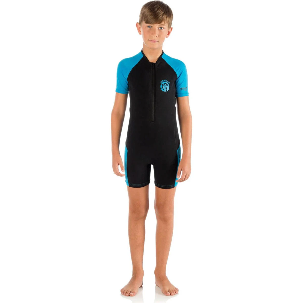 Cressi Little Shark Junior Shorty Dalış Elbisesi BLACK / BLUE 2MM - 3/4 YAŞ