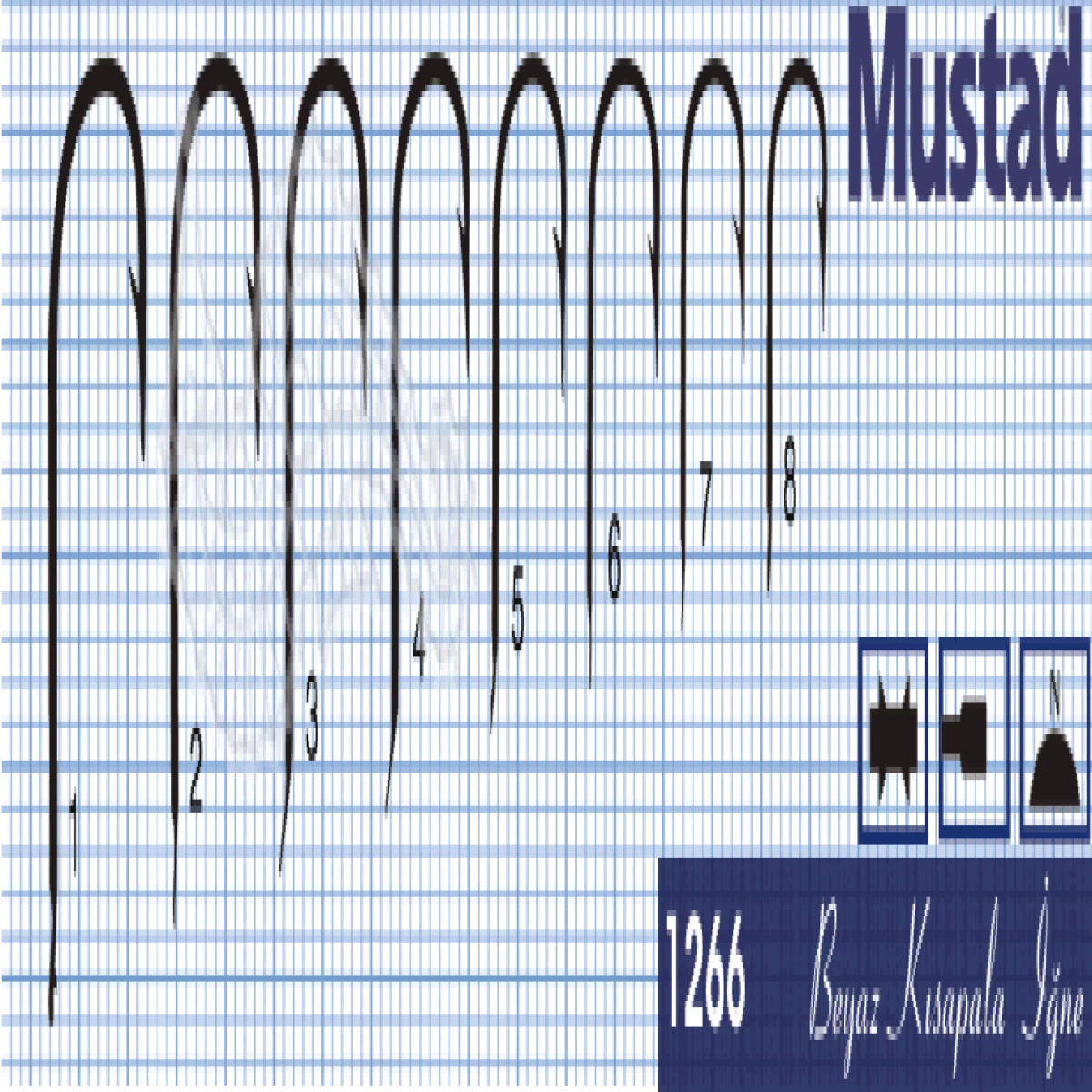 Mustad Olta İğnesi 1266 100lü Standart NO:5