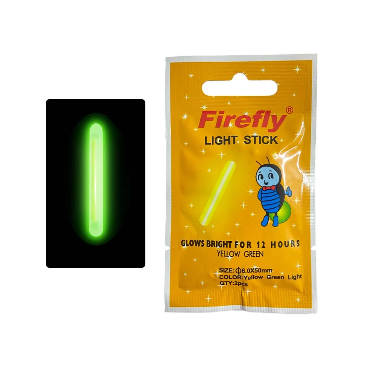 Albastar Firefly Fosforlu Olta Çubuğu YELLOW GREEN 6X50mm