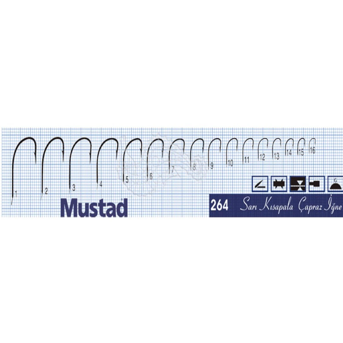Mustad Olta İğnesi 264 50li Standart NO:3