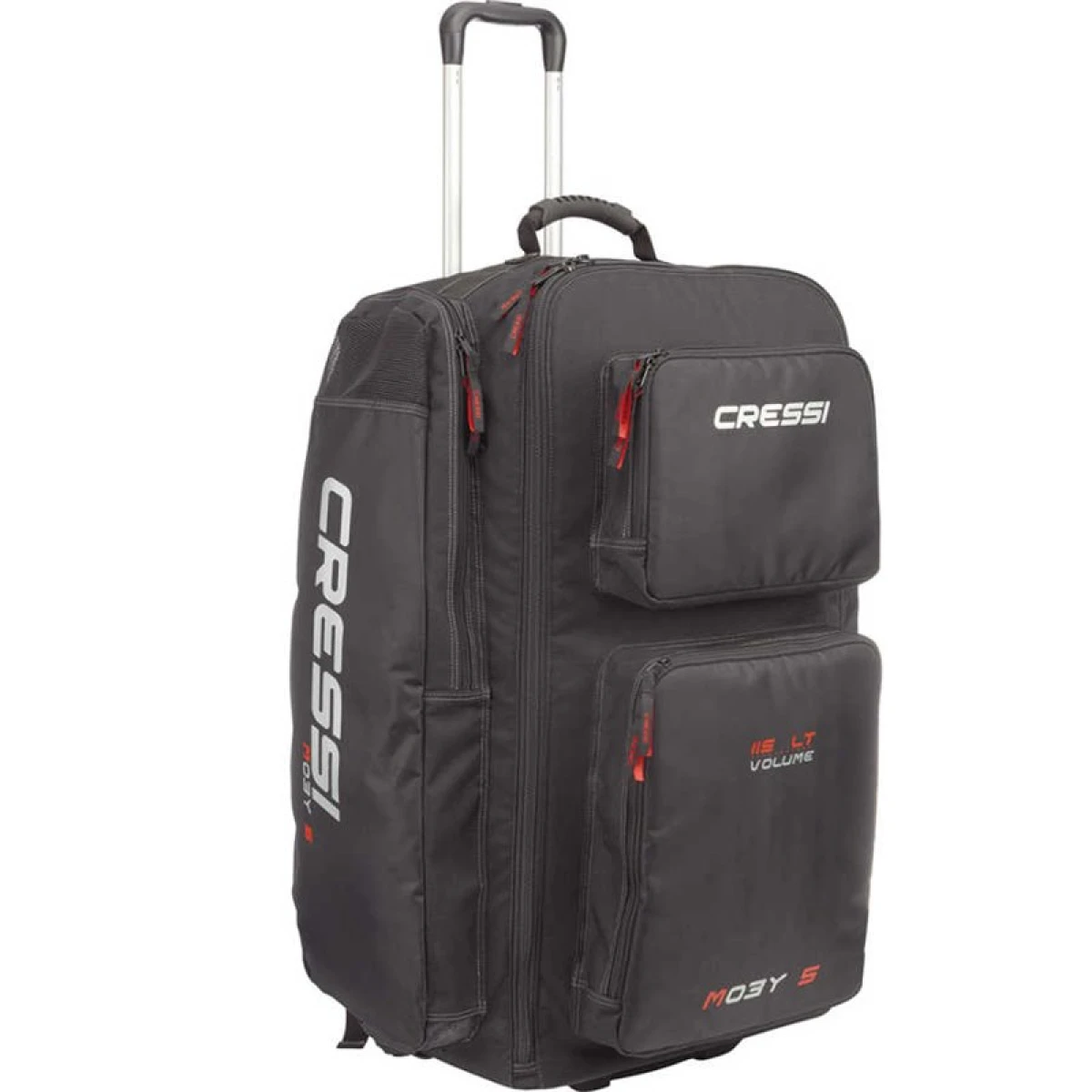 Cressi Moby 5 Tekerlekli Dalış Çantası BLACK / RED