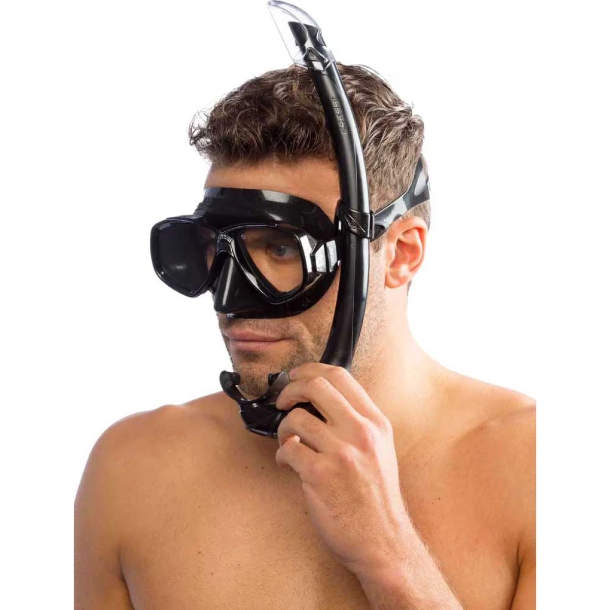 Cressi Perla Maske Mexico Şnorkel Seti BLACK
