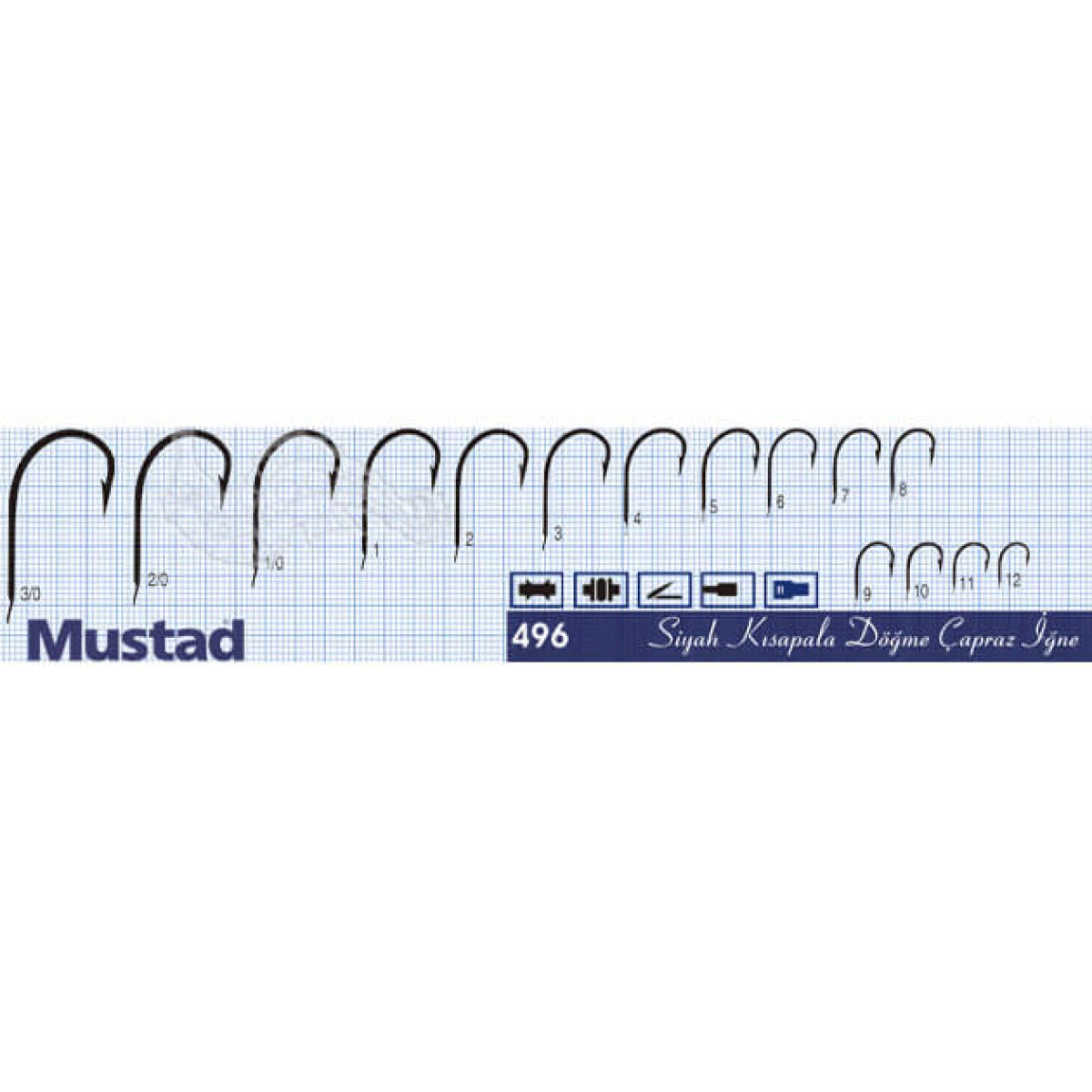 Mustad Olta İğnesi 496 50li Standart NO:12
