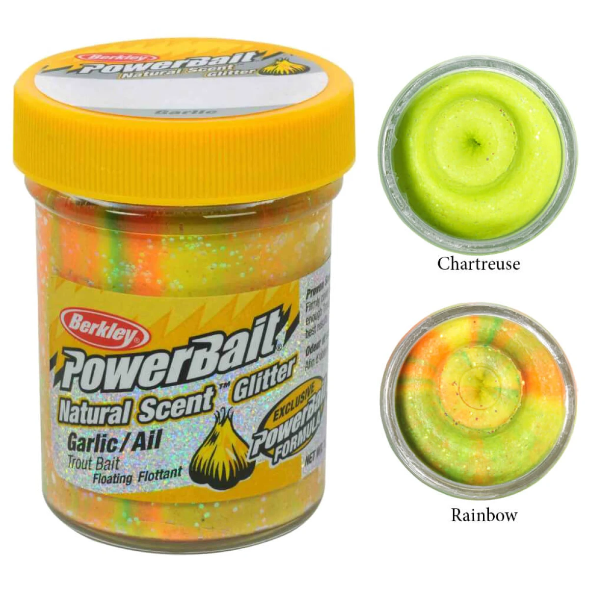 Berkley Powerbait Natural Glitter Trout Bait Garlic Sahte Yemi WHITE 50 GR