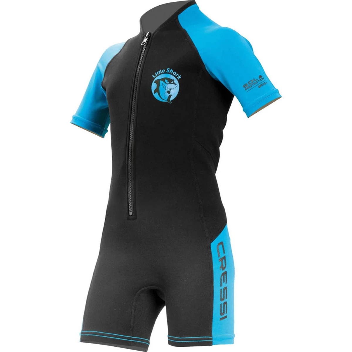 Cressi Little Shark Junior Shorty Dalış Elbisesi BLACK / BLUE 2MM - 3/4 YAŞ